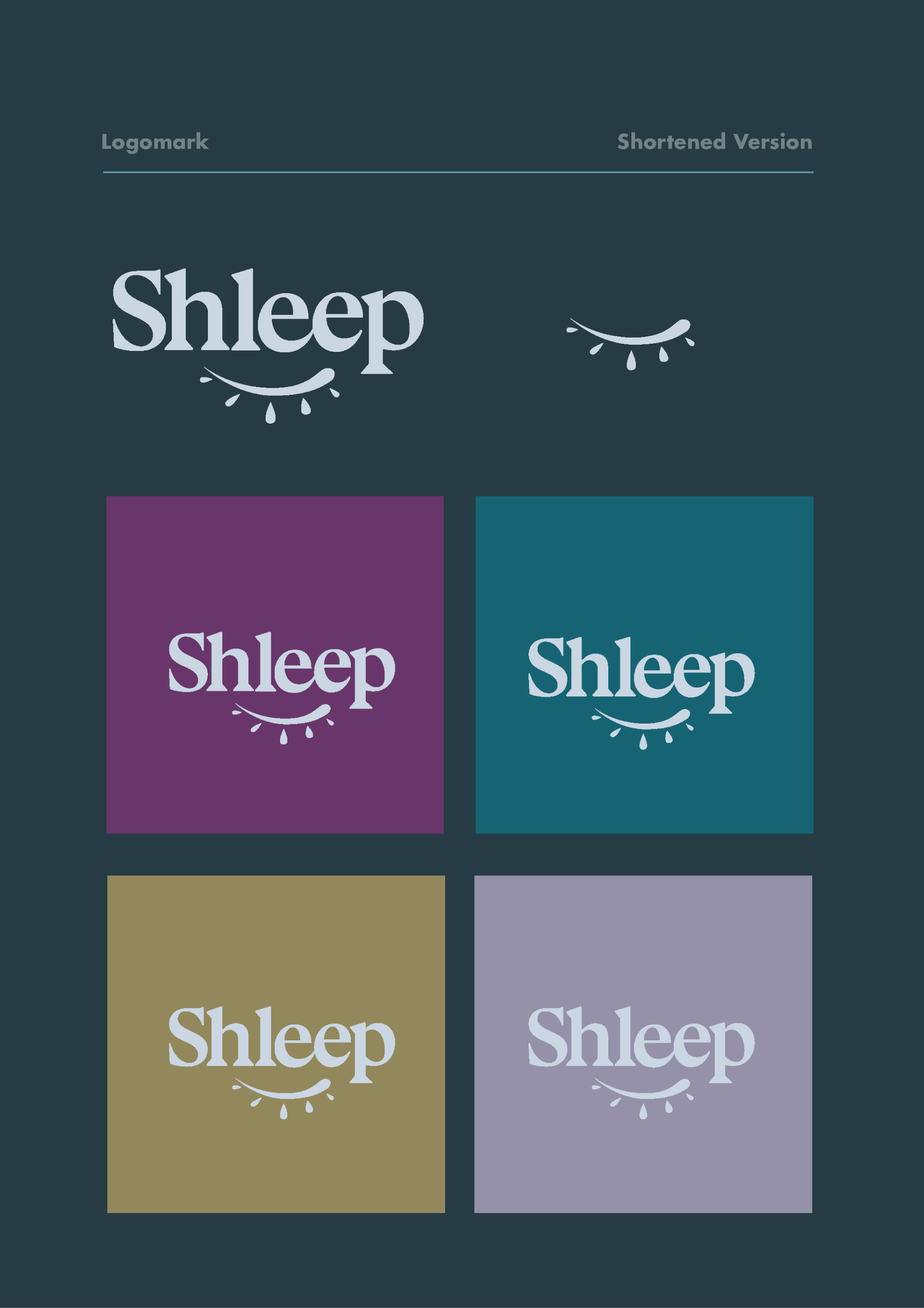 Shleep Logo and color system